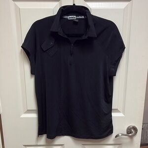 Jamie Sadock Black Short Sleeve Polo Shirt
